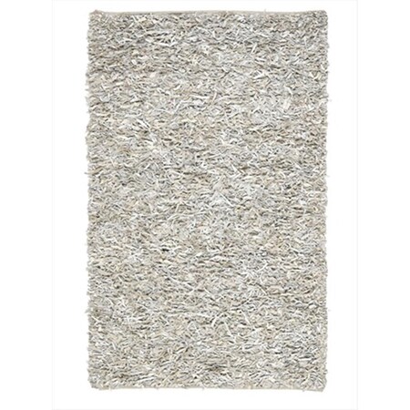 Safavieh 8 x 8 ft. Square Shag and Flokati Leather White Hand Knotted Rug LSG511C-8SQ
